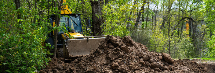 Construction Work Progressing Deep in Forest © Daniel