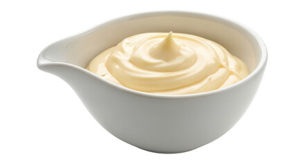 Isolated Bowl of Creamy Mayonnaise