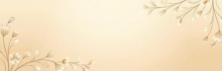 warm creamy background set elegant arrangement intricately curved floral patterns soft focus evoking sense luxury