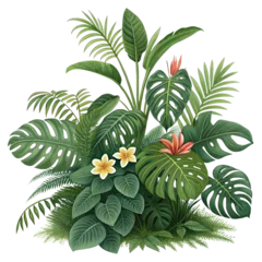Tropical leaves foliage plant jungle bush floral arrangement nature backdrop isolated png vibrant greenery png lush plant design png leafy jungle setting png tropical foliage arrangement png © Humaun