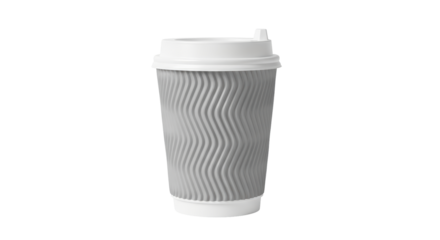Isolated Gray Coffee Cup with Lid