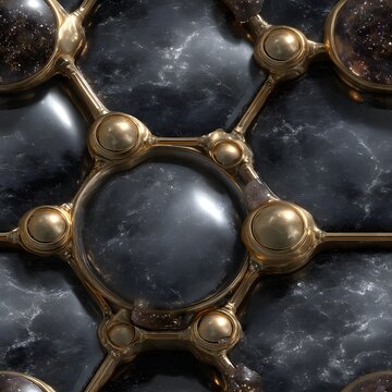 Alien Organic Hive Floor Texture in Top View for Seamless Design