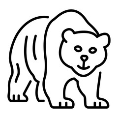 A line style icon showing bear