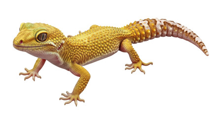 Fototapeta premium Isolated Leopard Gecko on White Background