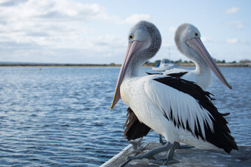 Pair of Penguins near Swan Island, Victoria, Australia