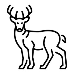 A line style icon showing deer
