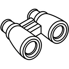 Binocular Outline Drawing Printable Coloring Sheet