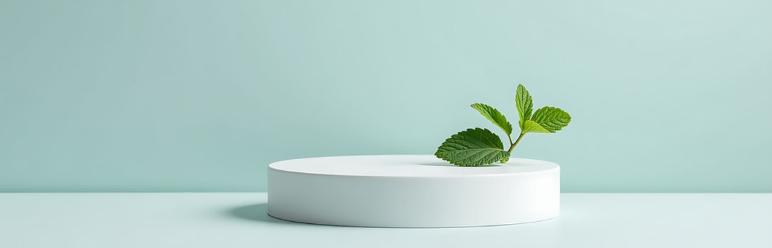 minimalist podium cool mint base single pressed leaf frost balanced
