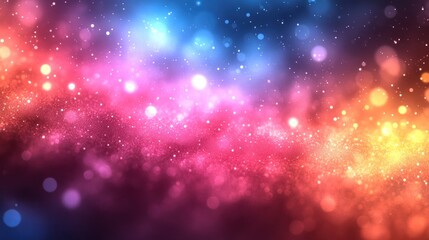 Abstract Colorful Sparkle Background With Glowing Lights
