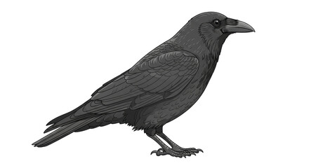 Isolated Raven