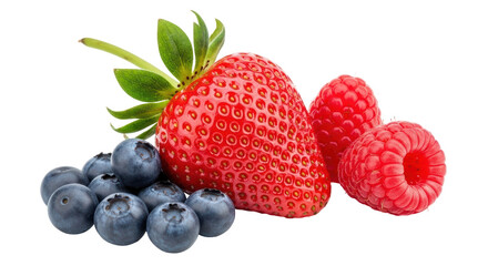 Isolated Mixed Berries