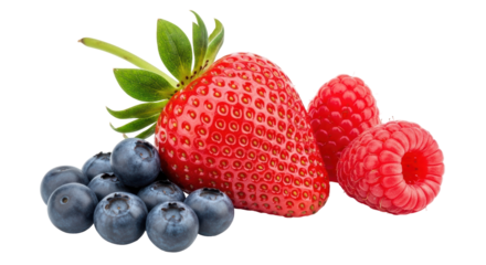 Isolated Mixed Berries
