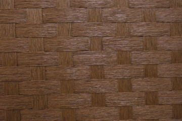 縫いこんだ編み込みの等の表面　編み細工のテクスチャー背景