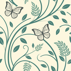 Abstract Organic Shapes Seamless Pattern Vector 1