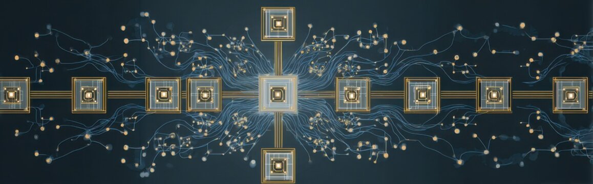 Exploring quantum computing technology with interconnected processors and flowing data streams