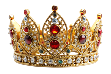 A Crown Isolated on White Background as Transparent. PNG. AI GENERATED