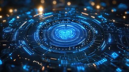 Abstract Futuristic Technology Interface Design