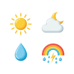 Four basic geometric shapes in vibrant colors, arranged in a grid pattern.