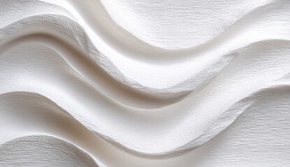 Abstract textured waves of white