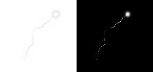Lightning, electric, strike, bolt, energy — powerful PNG thunder effect. White lightning PNG Overlay on transparent background for storm, thunder, shock, and dramatic flash design.