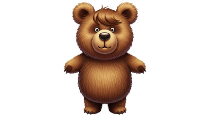 Isolated Cartoon Brown Bear
