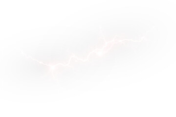 Lightning, thunder, strike, electric, energy PNG. Flash power sky PNG effect with transparent Overlay. Realistic storm electricity burst isolated on black background.