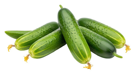 Isolated Fresh Green Cucumbers