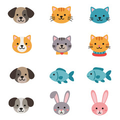 Fototapeta premium Four basic geometric shapes in vibrant colors, arranged in a grid pattern.