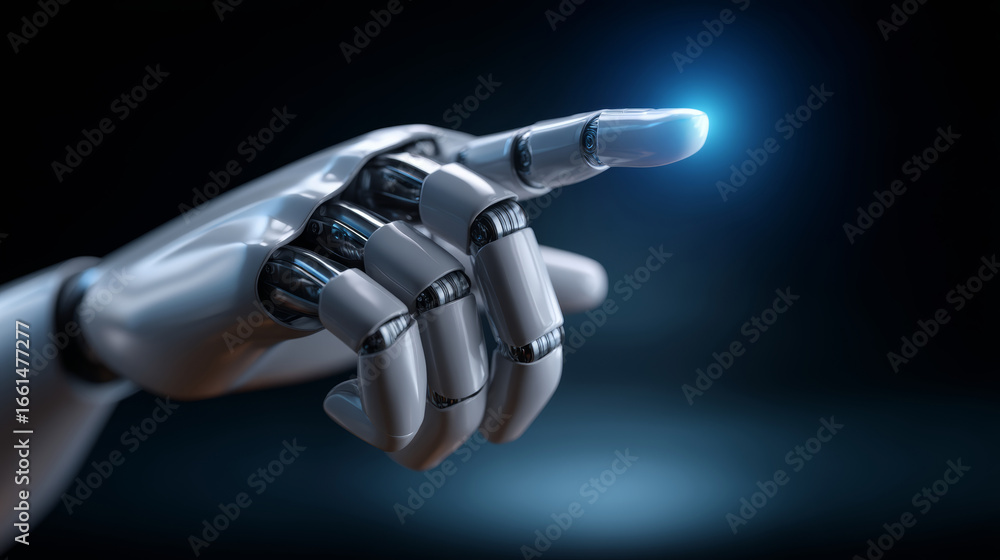 Poster artificial intelligence automation financial accounting improves budget control with precise robotic