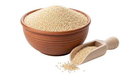 Isolated Bowl of Amaranth Seeds with Spoon