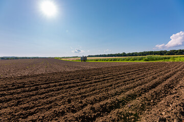 a plowed field for sowing crops