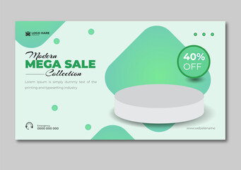 Modern Mega Sale Collection Realistic Cosmetic Design