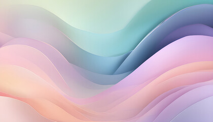 Flowing Pastel Abstract Landscape