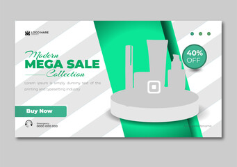 Modern Mega Sale Collection Realistic Cosmetic Design
