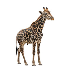 giraffe on white background