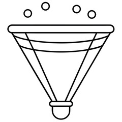 Digital Marketing Funnel Easy Line Art Coloring Page for Students