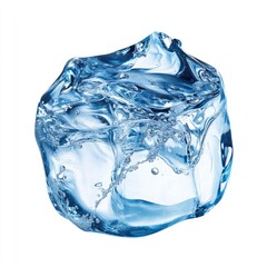 Fototapeta premium Large ice cube with water droplets