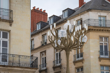 Cityscape of the streets of Nantes (France)