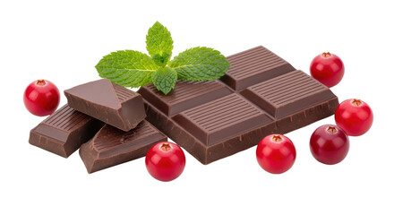 Isolated Chocolate with Cranberries