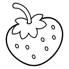 Doodle Berry Outline Drawing Printable Coloring Sheet