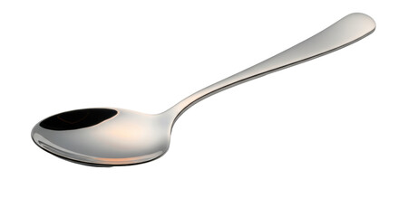 Isolated Silver Spoon on White Background
