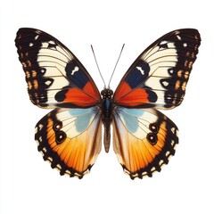 Close-up of a vibrant butterfly with intricate patterns