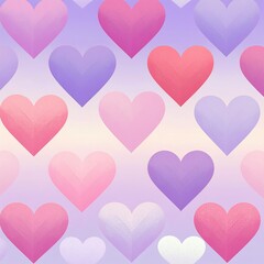 A seamless background pattern featuring red and pink hearts over pastel shades. Perfect for awareness designs, health posters, and World Heart Day decorations.