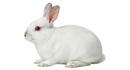 Obraz premium Isolated White Rabbit