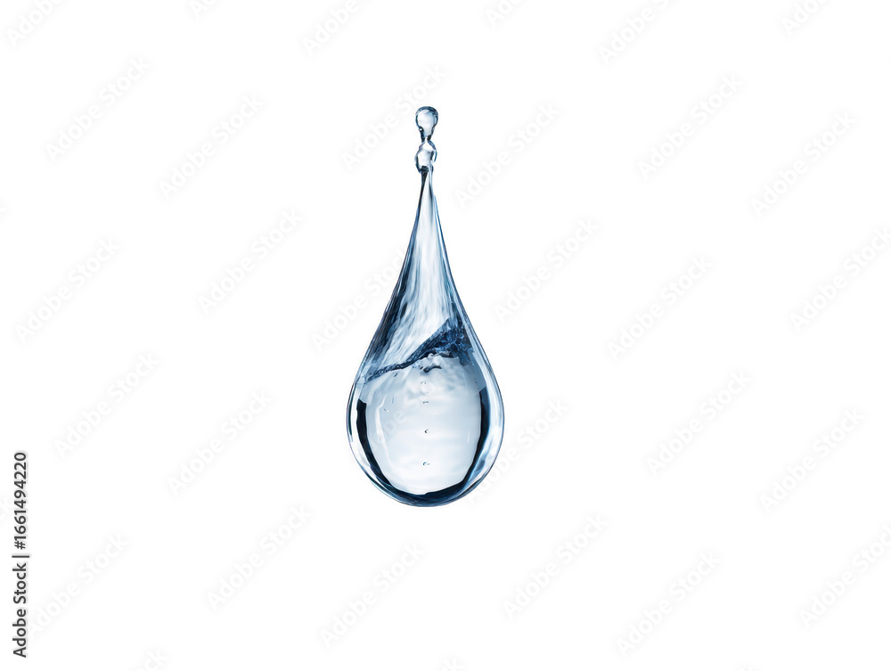 Poster water drop clear isolated transparent liquid splash purity blue clean clear water drop isolated tran