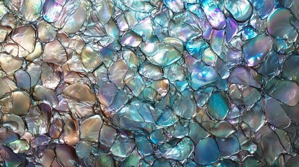 Vintage abstract pearlescent foil background with shimmering mother-of-pearl and rainbow colors.Pearlescent texture.
