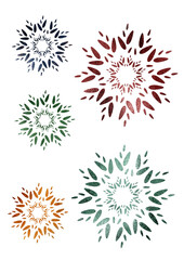 Various exempt star ornaments in a metallic look
