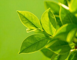A fresh green leaf background with natural lighting. Perfect for organic product designs, wellness, environmental campaigns, and eco-friendly branding.