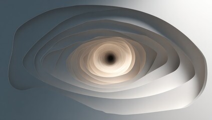 Obraz premium Abstract eye, layered paper design, light source in pupil