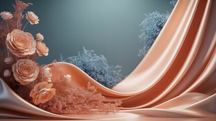 Aurora Veil Cascade of Silky Folds With Micro‑Bokeh Sparks